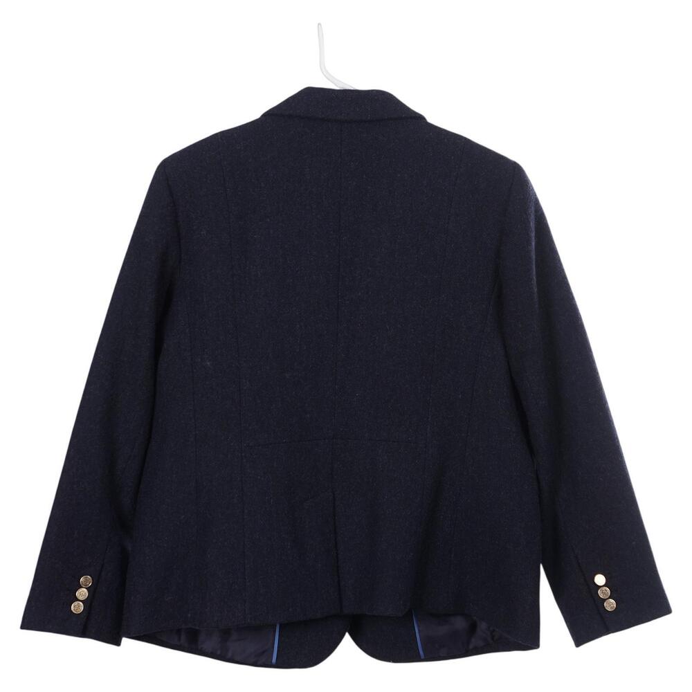 Talbots Aberdeen Blazer 16P Blue Wool Blend Lined Pockets 3-Button Jacket Office - Picture 6 of 9